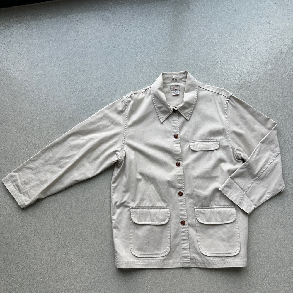 Vintage Women's Khaki Shacket Jacket Size L - Picture 4 of 7